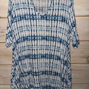 Blue Tie-Dye Women's Top